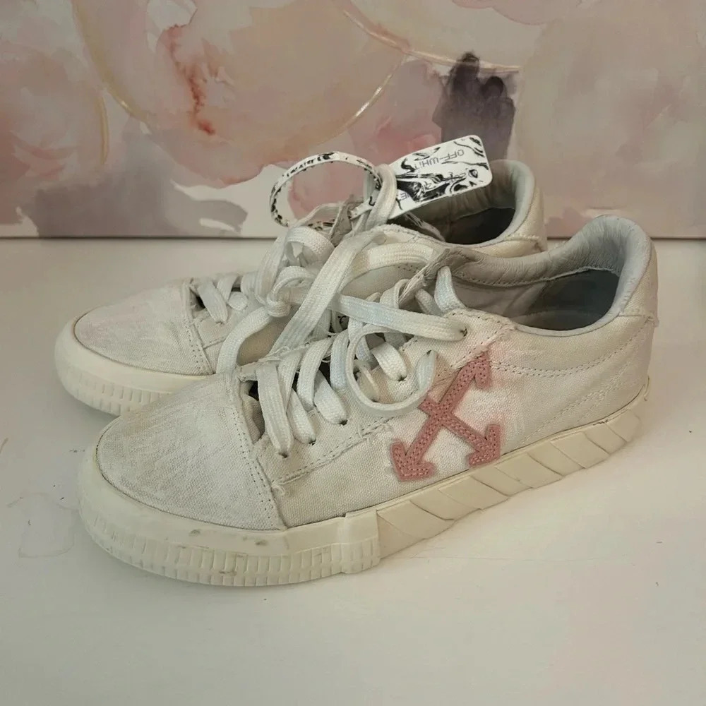 OFF-WHITE Low Vulcanized Eco Canvas White pink